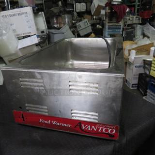 One Avantco Food Warmer. Model# 177VVS. 120 Volt. 14.5X22.5X9