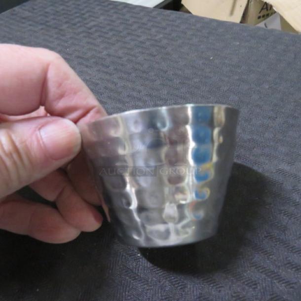 Hammered Stainless Steel Condiment Cup. 12XBID - Image 1 of 1