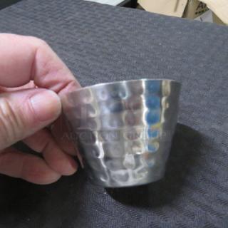Hammered Stainless Steel Condiment Cup. 12XBID