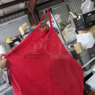 One Lot Of 5 Red Aprons.