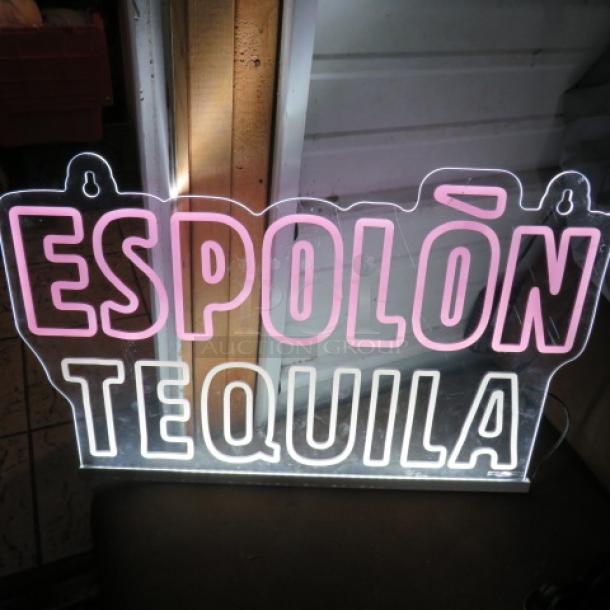 One WORKING  Espolon Tequila Bar Light. - Image 1 of 1