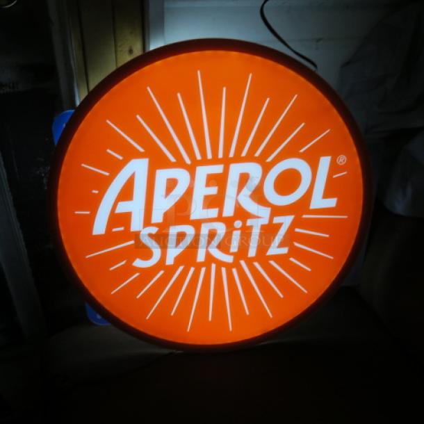 One WORKING Aperol Spritz LED Bar Light. - Image 1 of 1