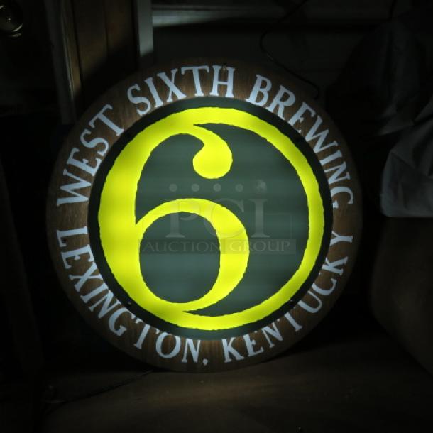 One WORKING West 6th Brewing Lexington Ky Bar Light. - Image 1 of 1