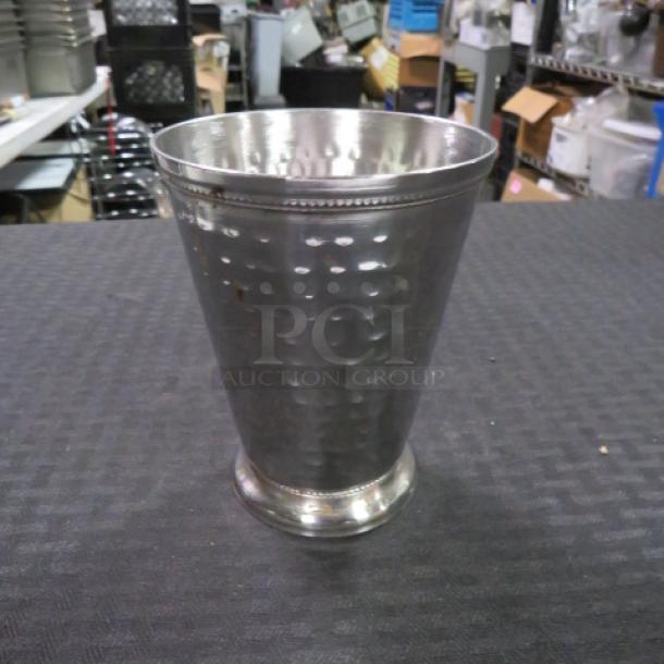Hammered Stainless Steel Cup. 7XBID - Image 1 of 1