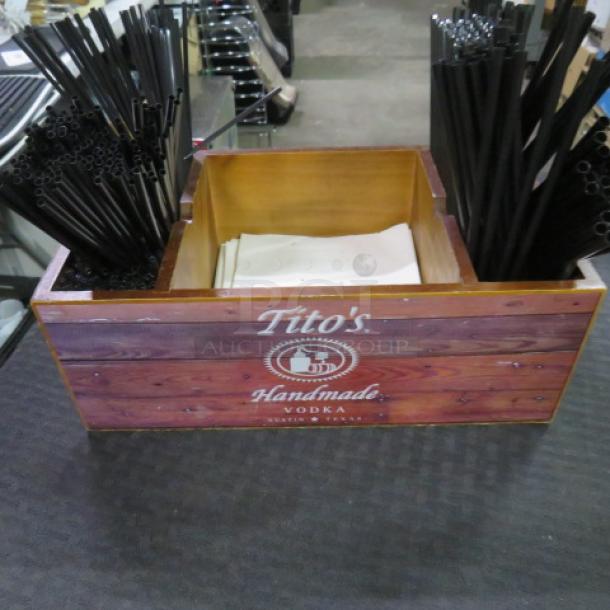 One Wooden Titos Bar Organizer. - Image 1 of 1