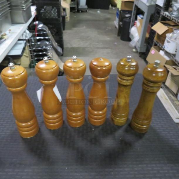 Wooden Salt/Pepper Shakers. 6XBID - Image 1 of 1