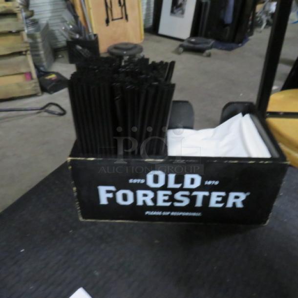 One Wooden Old Forester Bar Caddy. - Image 1 of 1