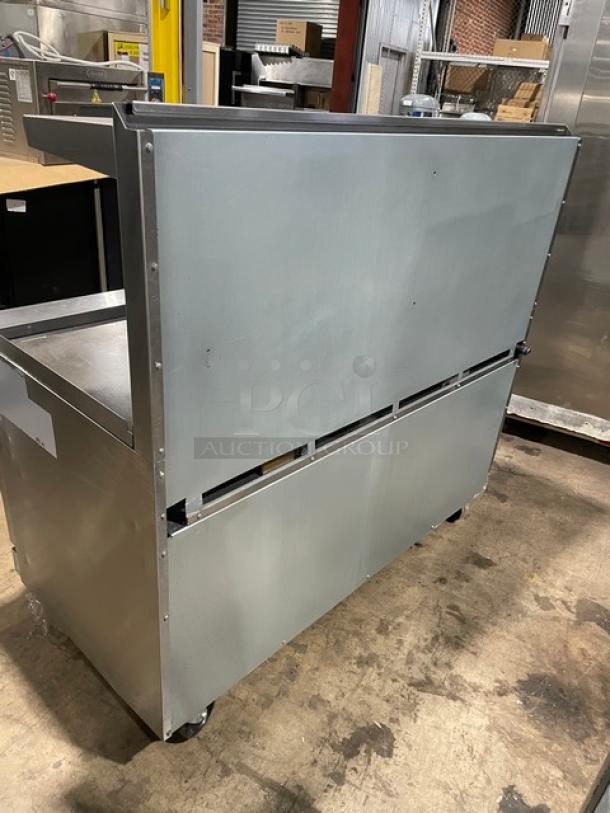 Sweet! Cook-Rite Commercial Stainless Steel Natural Gas Powered 6 Burner/Flat Griddle Split Top Range & Double Oven Combo! With Backsplash & Overhead Salamander Shelf! With Wire Oven Racks! On Casters! - Image 4 of 9