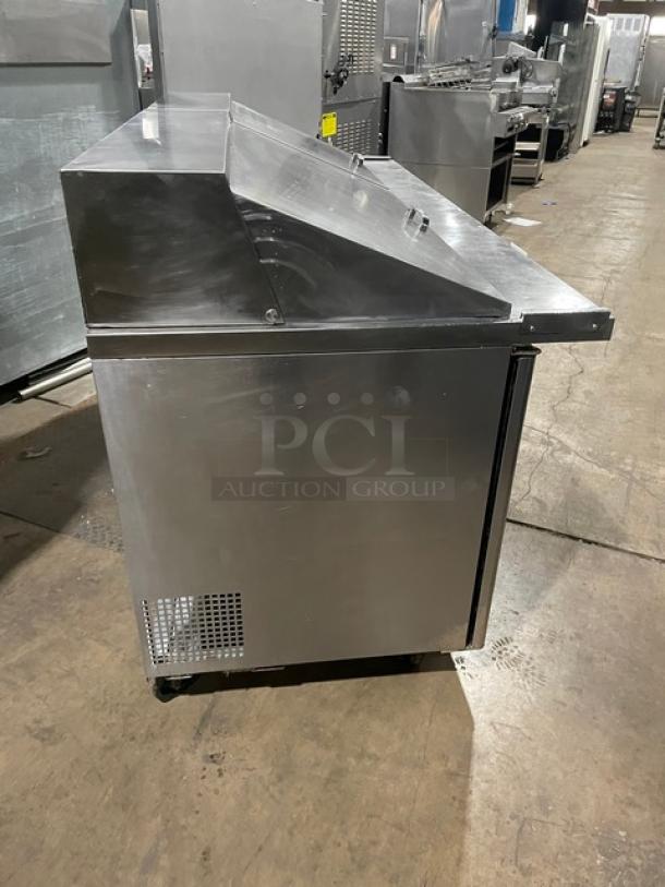Turbo-Air Commercial Stainless Steel 3 Door Refrigerated Bain Marie Style Mega Top Salad/Sandwich Prep Table! With Poly Coated Wire Rack! Model: MST-72-30-N! 115V 1 Phase! On Casters! - Image 3 of 9
