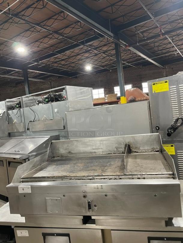 Wood Stone Commercial Stainless Steel Natural Gas Powered Countertop Plancha Griddle! On Legs! 120V 1 Phase! Model: WS-PL-4836-4-CT SN: GP1B16OCT1807222! 120V 1 Phase! On Legs! - Image 1 of 10