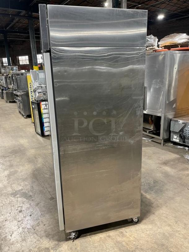 Hoshizaki Commercial Stainless Steel Solid 3 Door Reach In Refrigerator! With Poly Coated Wire Racks! Model: CR3S-FSCL SN: F70019J! 115V 1 Phase! On Casters! - Image 3 of 11