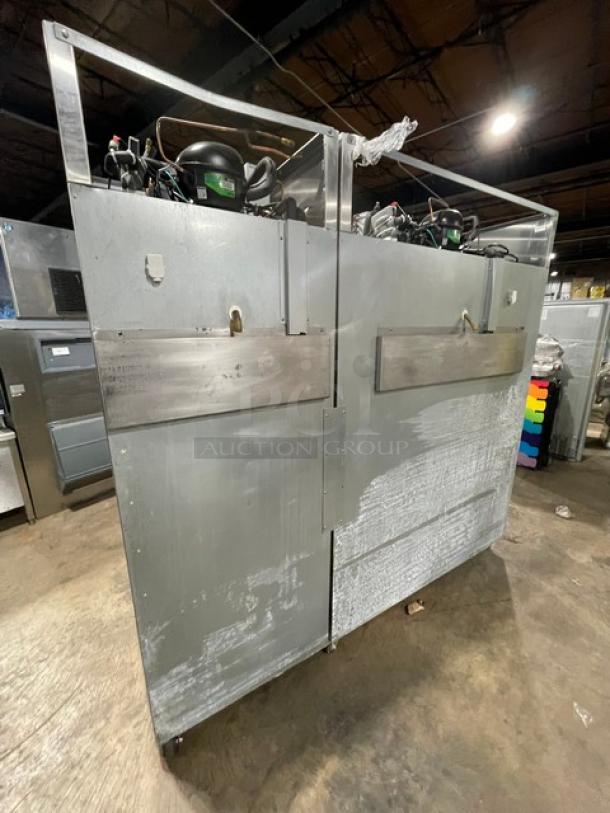 Hoshizaki Commercial Stainless Steel Solid 3 Door Reach In Refrigerator! With Poly Coated Wire Racks! Model: CR3S-FSCL SN: F70019J! 115V 1 Phase! On Casters! - Image 4 of 11