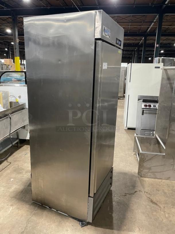 Avantco! 2022 Late Model! A Plus Series Commercial Stainless Steel Solid Single Door Reach In Freezer! With Poly Coated Wire Racks! Model: 447AP23F SN: 8102540338! 115V 1 Phase! - Image 6 of 12