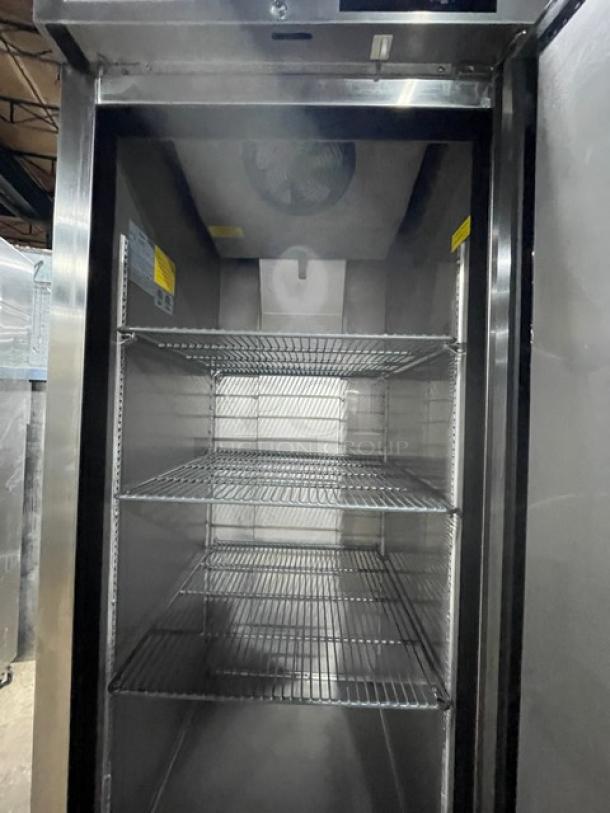 Avantco! 2022 Late Model! A Plus Series Commercial Stainless Steel Solid Single Door Reach In Freezer! With Poly Coated Wire Racks! Model: 447AP23F SN: 8102540338! 115V 1 Phase! - Image 9 of 12