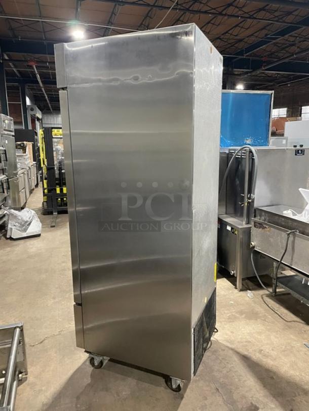 Artic Air Commercial Stainless Steel Solid Single Door Reach In Freezer! With Poly Coated Wire Racks! Model: AF23 SN: 253187! 115V! On Casters! - Image 2 of 9