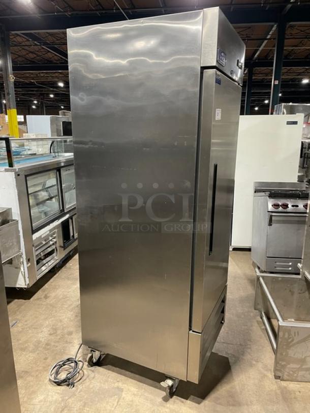 Artic Air Commercial Stainless Steel Solid Single Door Reach In Freezer! With Poly Coated Wire Racks! Model: AF23 SN: 253187! 115V! On Casters! - Image 4 of 9