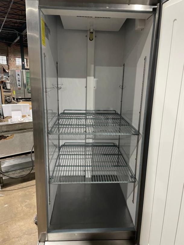 Artic Air Commercial Stainless Steel Solid Single Door Reach In Freezer! With Poly Coated Wire Racks! Model: AF23 SN: 253187! 115V! On Casters! - Image 5 of 9