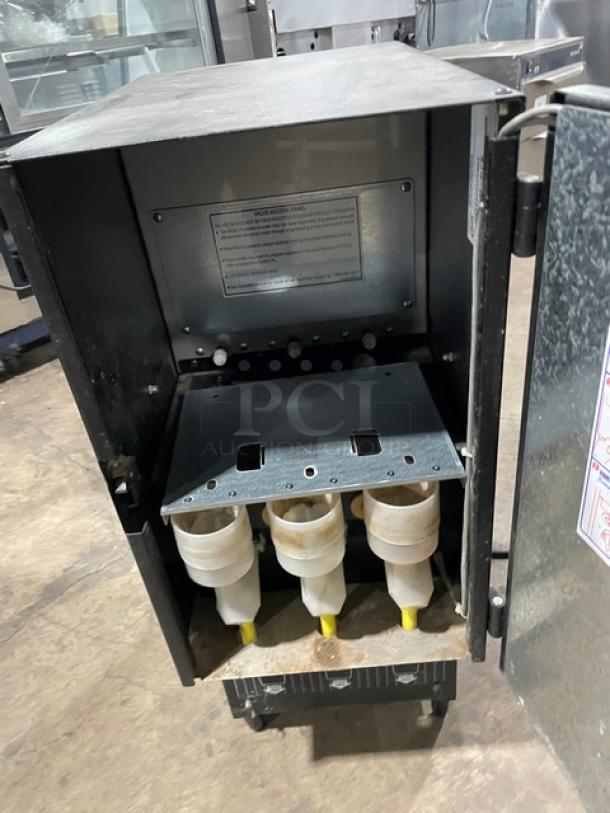 Curtis Cafe Primo Series Commercial Black Electric Powered Countertop Triple Hot Beverage/Cappuccino Machine! With Push Button Controls & 3 Dispensers! Model: CAFEPC3CL10000 SN: 13230376! 120V 1 Phase! On Legs! - Image 5 of 8