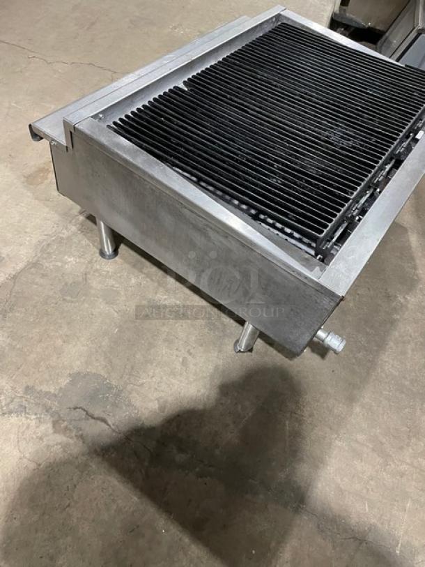Imperial Commercial Stainless Steel Natural Gas Powered Countertop Char Broiler! With Grooved Grates! On Legs! - Image 3 of 9