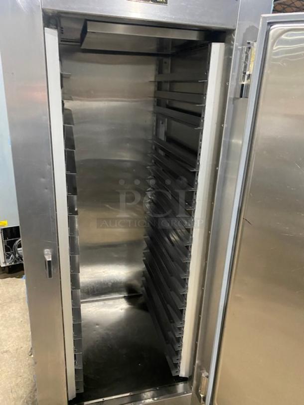 Traulsen Commercial Stainless Steel Solid Single Door Reach In Freezer! Energy Star Certified! With Built In Pan Holding Racks! Model: RLT132WUT-FHS SN: T176458L11! 115V 1 Phase! On Legs! Working When Removed! - Image 5 of 9