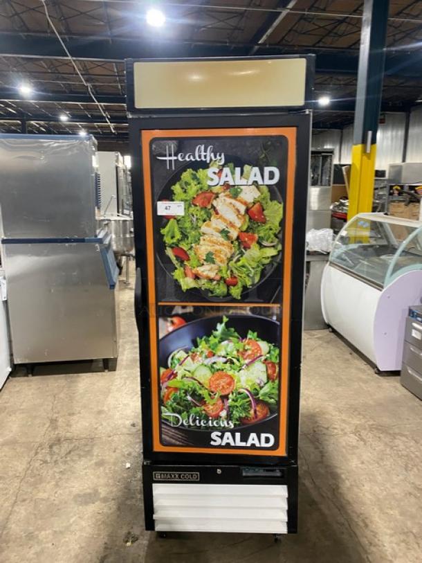 Maxx Cold Commercial Single Swing Door Reach In Refrigerator! Energy Star Certified! With Poly Coated Wire Racks! Model: MXM1-23R SN: 6260940! 115V 1 Phase! On Legs! - Image 1 of 7