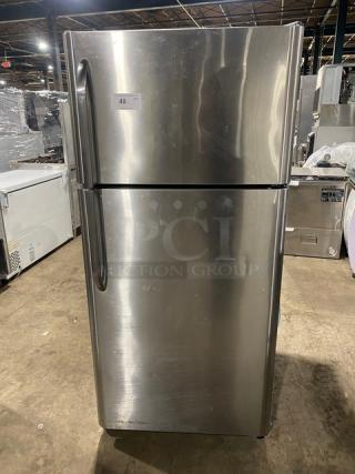 Frigidaire Commercial Stainless Steel Dual Section Reach-In Refrigerator/Freezer Combo! With Clear Drawers & Adjustable Shelves! Model: FFTR1821QS3 SN: BA60512204! 115V 1 Phase!