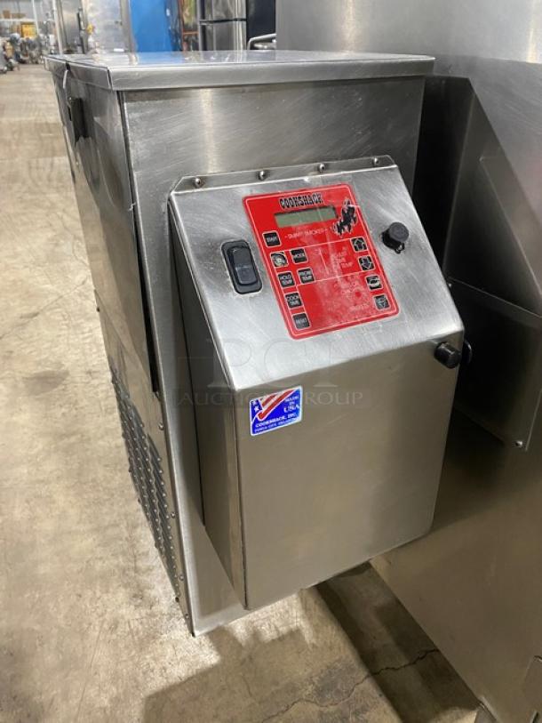 FAB! Cookshack Fast Eddy's Series Commercial Stainless Steel Electric Powered Wood Pellet Smoker Oven! With Side-Mounted 35 Lb. Pellet Hopper! On Casters! - Image 8 of 11