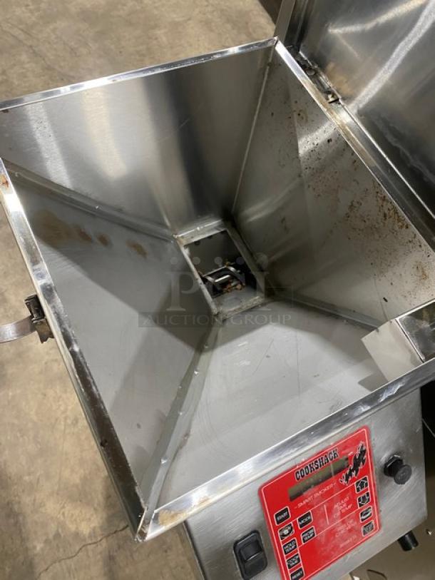 FAB! Cookshack Fast Eddy's Series Commercial Stainless Steel Electric Powered Wood Pellet Smoker Oven! With Side-Mounted 35 Lb. Pellet Hopper! On Casters! - Image 9 of 11