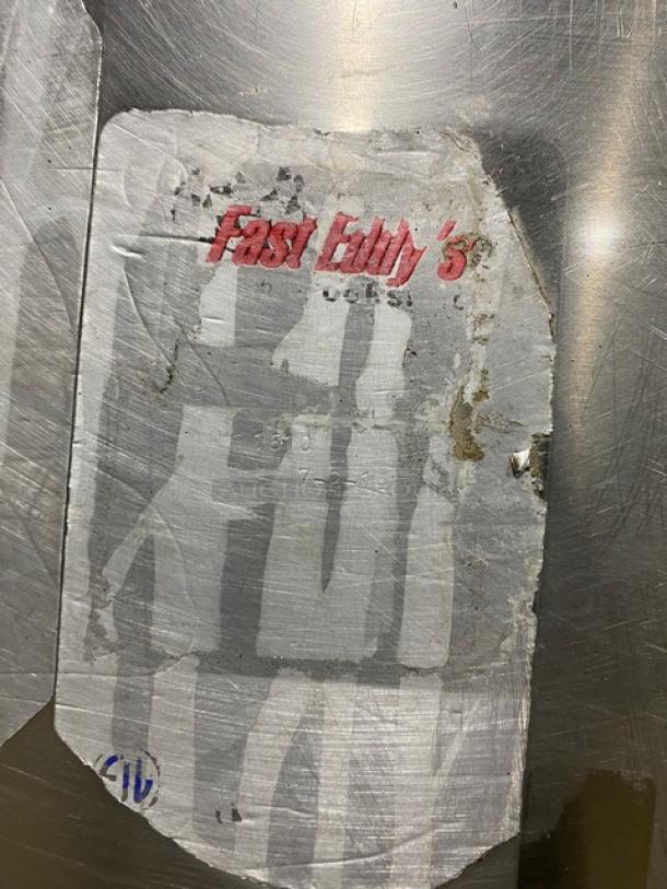 FAB! Cookshack Fast Eddy's Series Commercial Stainless Steel Electric Powered Wood Pellet Smoker Oven! With Side-Mounted 35 Lb. Pellet Hopper! On Casters! - Image 10 of 11