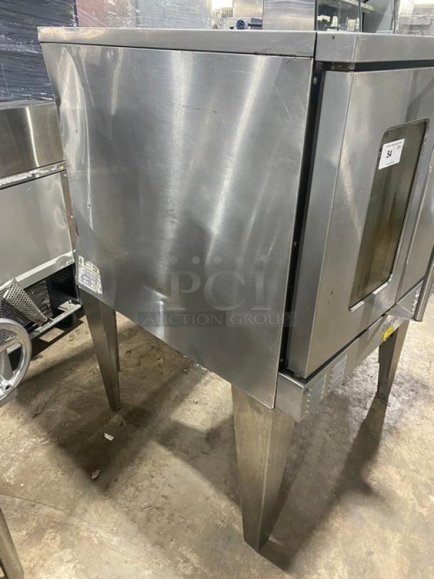 SunFire Commercial Stainless Steel Natural Gas Powered Single Stack Convection Oven! With Thermostatic Controls! With Wired Oven Racks! Model: SCO-GS-10S SN: 1309230000107! 120V 1 Phase! On Legs! - Image 2 of 8