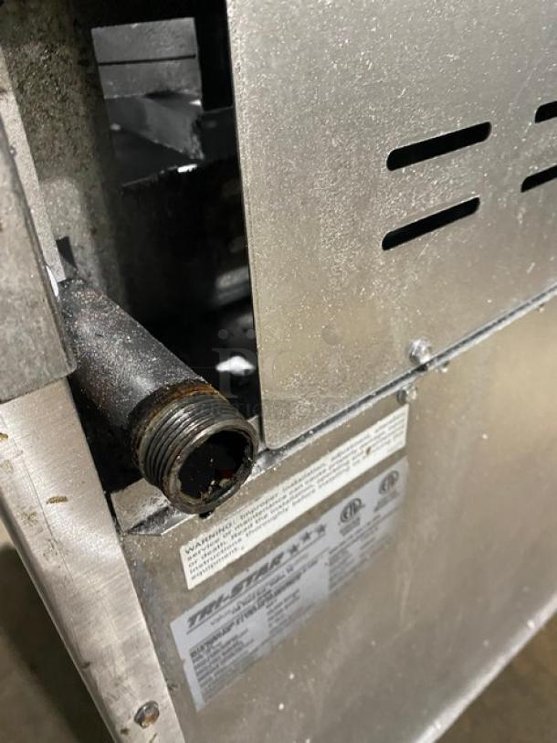 Tri-Star Commercial Stainless Steel Natural Gas Powered 6 Burner Range/Oven Combo! With Back Splash! With Wire Oven Racks! Model: TSR-6-N SN: 991371111024! On Legs! - Image 10 of 10