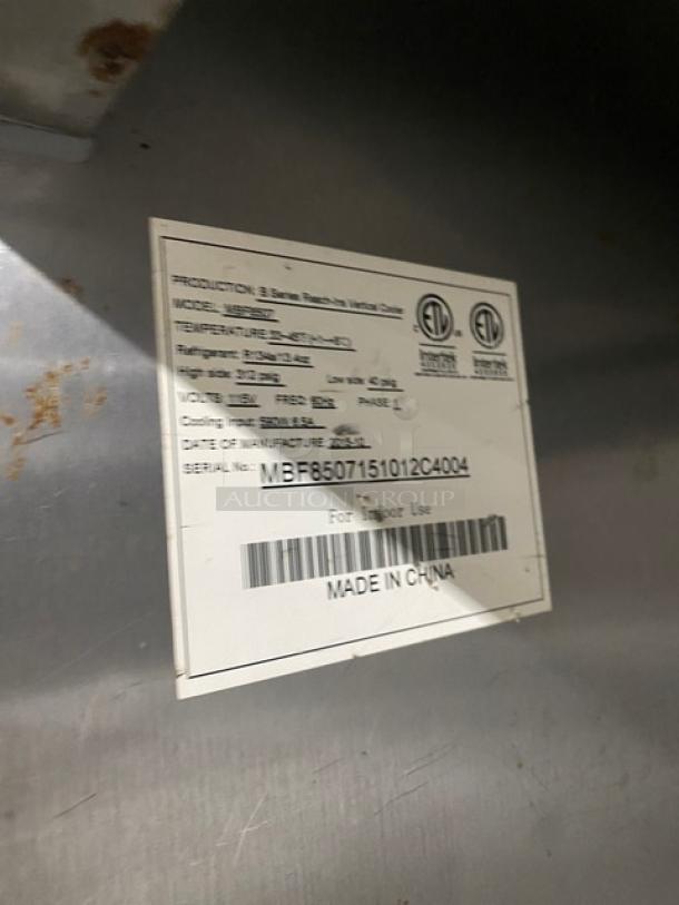 Atosa Commercial Stainless Steel Solid 2 Door Reach In Refrigerator! With Poly Coated Wire Racks! Model: MBF8507 SN: MBF8507151012C4004! 115V 1 Phase! On Casters! - Image 8 of 9