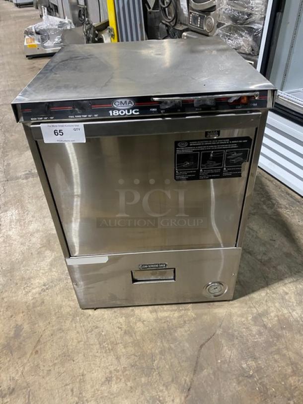 CMA Commercial Stainless Steel Undercounter High Temperature Dishwasher! With Full Size 16-Compartment Cup Rack! Model: 180UC SN: 220002! - Image 1 of 8