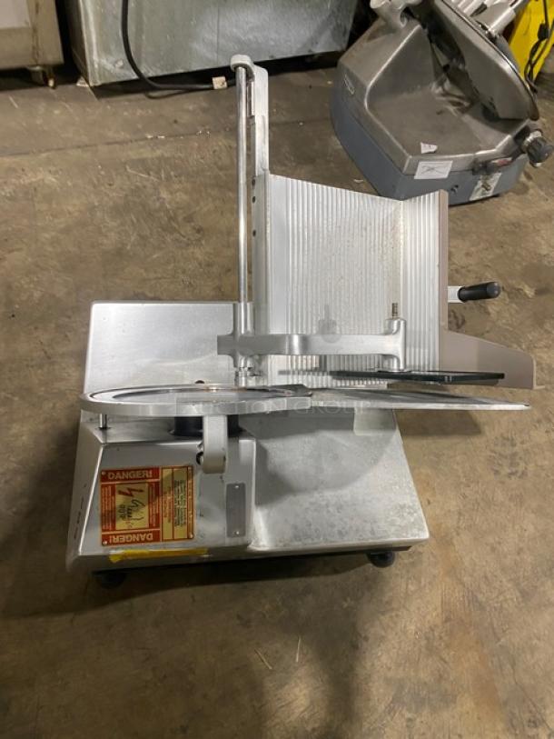 Bizerba Commercial Stainless Steel Electric Powered Countertop Deli Meat Slicer! Model: SE12D SN: 10190761! 120V 1 Phase! On Legs! - Image 4 of 8