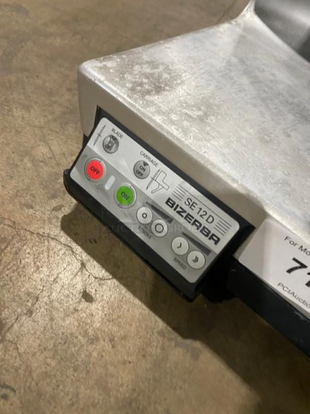 Bizerba Commercial Stainless Steel Electric Powered Countertop Deli Meat Slicer! Model: SE12D SN: 10190761! 120V 1 Phase! On Legs! - Image 6 of 8
