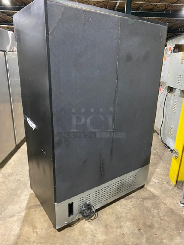 Kool-It Commercial Black Double Glass Sliding Door Reach In Merchandiser Refrigerator! With Poly Coated Wire Racks! Model: KSM-50 SN: KSM50210106004! 115V! - Image 4 of 7