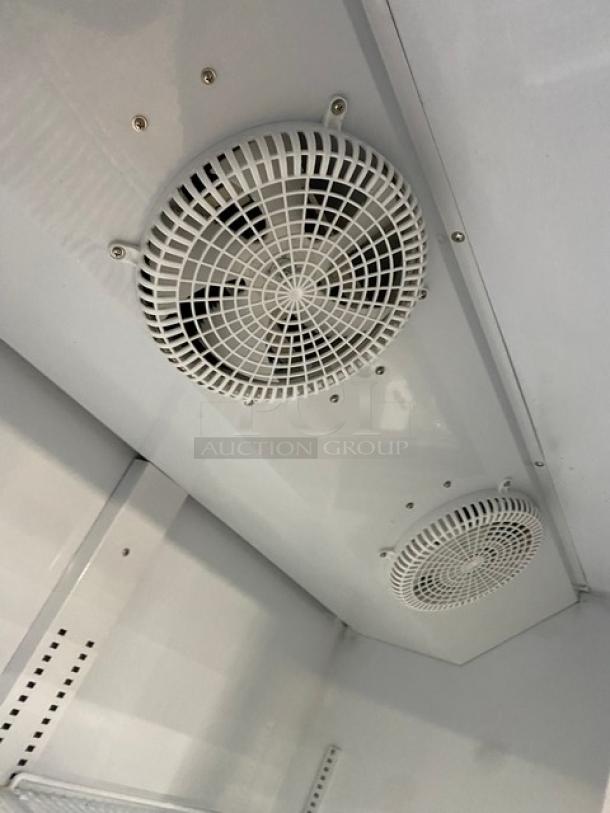 Kool-It Commercial Black Double Glass Sliding Door Reach In Merchandiser Refrigerator! With Poly Coated Wire Racks! Model: KSM-50 SN: KSM50210106004! 115V! - Image 6 of 7