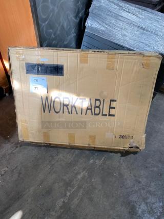 BRAND NEW! IN THE BOX! Pantin Commercial Stainless Steel 30"x24" Worktable! With Rice Cooker Cut Out & Double Undershelf! On Legs!