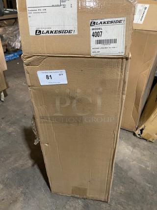 BRAND NEW! IN THE BOX! Lakeside Commercial Stainless Steel Unheated Open Drop-In Dish Lowerator/Dispenser! Accommodates 6-5/8" to 7-1/4" Plates! Model: 4007!