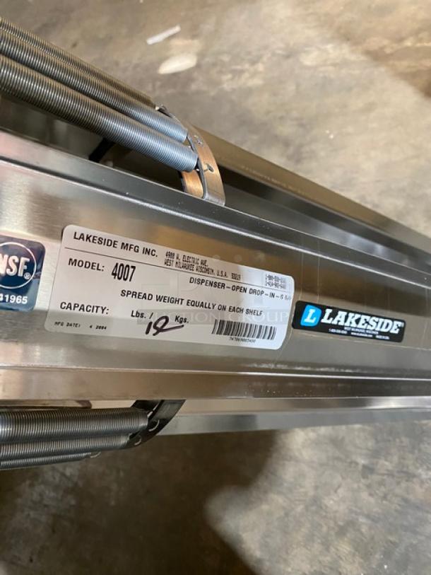 BRAND NEW! IN THE BOX! Lakeside Commercial Stainless Steel Unheated Open Drop-In Dish Lowerator/Dispenser! Accommodates 6-5/8" to 7-1/4" Plates! Model: 4007! - Image 5 of 5