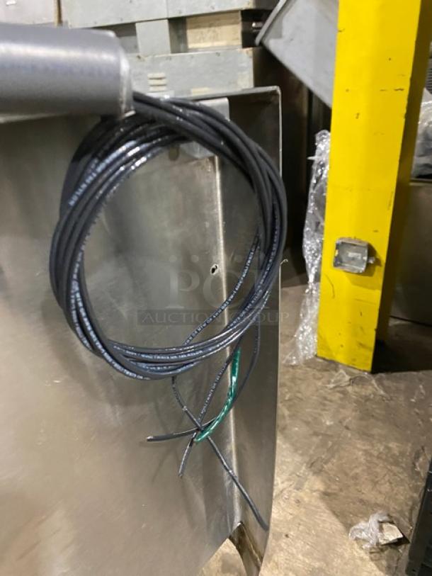 Vulcan Commercial Stainless Steel Electric Powered Countertop 6-Gal. Steam Jacketed Tilting Kettle! Model: K6ETT-7 SN: 46-2004217! 208/240V 3 Phase! With Custom Single Well Equipment Stand/Base! With Back Splash & Drain! On Legs! - Image 10 of 10