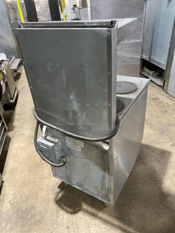 Imperial Commercial Stainless Steel Electric Powered 4 Burner Hot Plate Range/Oven Combo! With Back Splash & Overhead Salamander Shelf! With Wire Oven Rack! On Legs! - Image 4 of 9