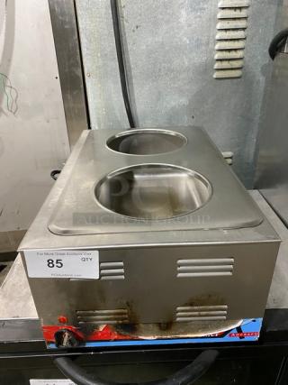 Adcraft Commercial Stainless Steel Electric Powered Countertop Single Well Food Warmer! With 2-Hole Adapter Plate! Model: FW-1200WF! 120V! On Legs!