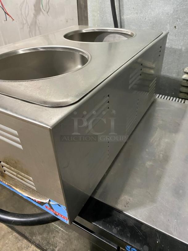 Adcraft Commercial Stainless Steel Electric Powered Countertop Single Well Food Warmer! With 2-Hole Adapter Plate! Model: FW-1200WF! 120V! On Legs! - Image 2 of 7