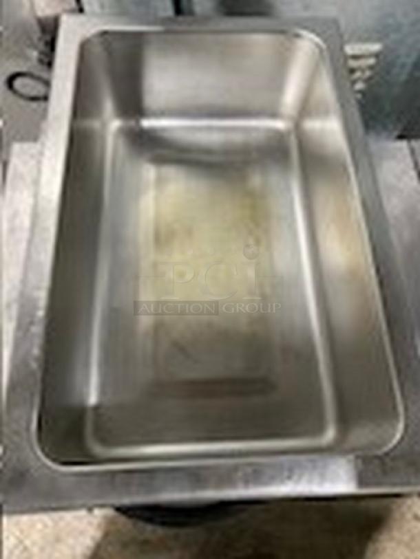 Adcraft Commercial Stainless Steel Electric Powered Countertop Single Well Food Warmer! With 2-Hole Adapter Plate! Model: FW-1200WF! 120V! On Legs! - Image 5 of 7