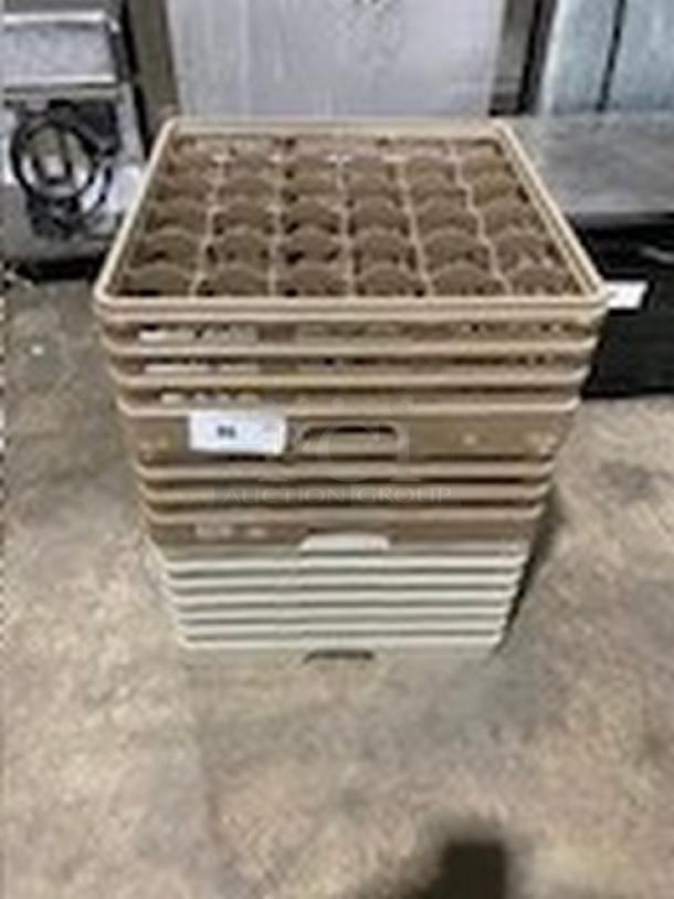 Lot Of Commercial 36-Compartment Cup/Glass Rack! With Extenders! ALL ONE MONEY! - Image 1 of 3