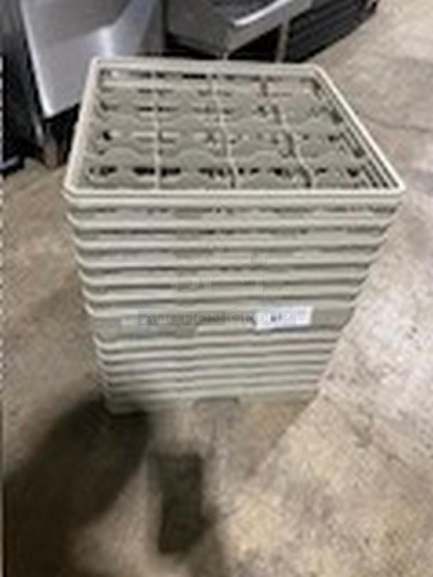 Lot Of Commercial 16-Compartment Cup/Glass Rack! With Extenders! ALL ONE MONEY! - Image 1 of 3