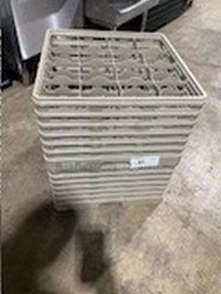 Lot Of Commercial 16-Compartment Cup/Glass Rack! With Extenders! ALL ONE MONEY!