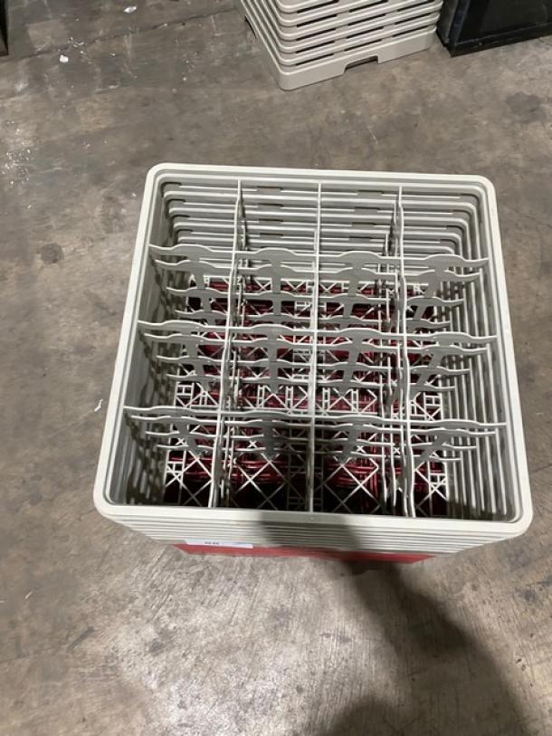 Lot Of Commercial 16-Compartment Cup/Glass Rack! With Extenders! ALL ONE MONEY! - Image 3 of 4