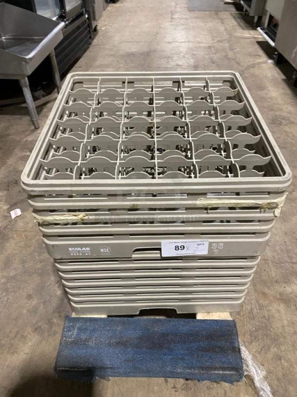 Lot Of Commercial 36/16-Compartment Cup/Glass Racks! With Extenders! ALL ONE MONEY! - Image 1 of 4